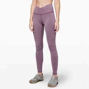 Lululemon Always On High Rise Tight 28 Flocked Everlux